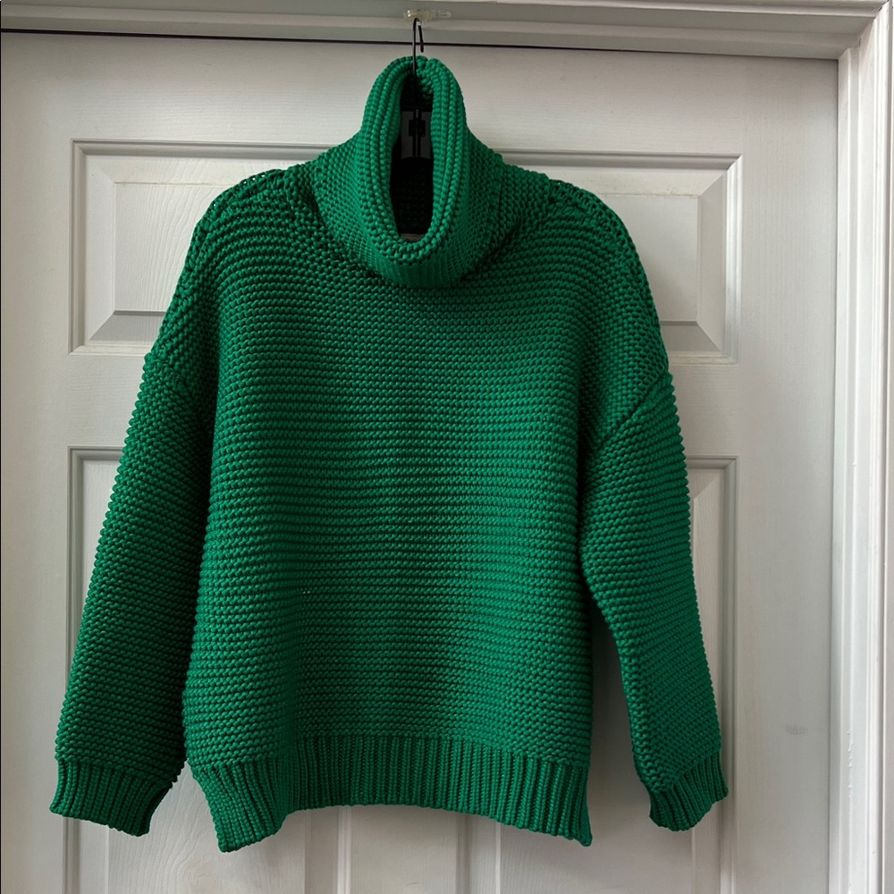 Emerald Green Turtleneck Sweater